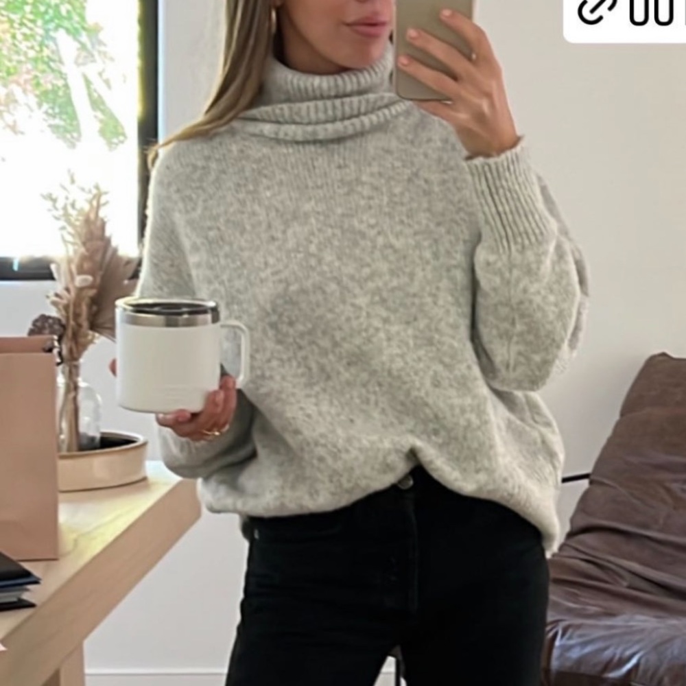 Zara High Collar Knit Sweater